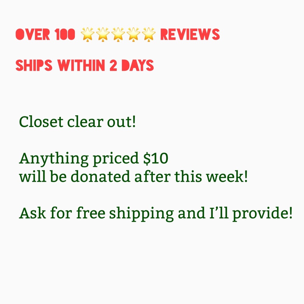 Closet Clear Sale!!